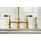 Kingston Brass KS1277PKLBS Duchess Bridge Kitchen Faucet W/Brass Sprayer, Brass KS1277PKLBS - alternate 2